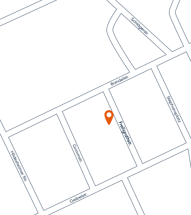 Umgebungskarte der Freiligarthstraße