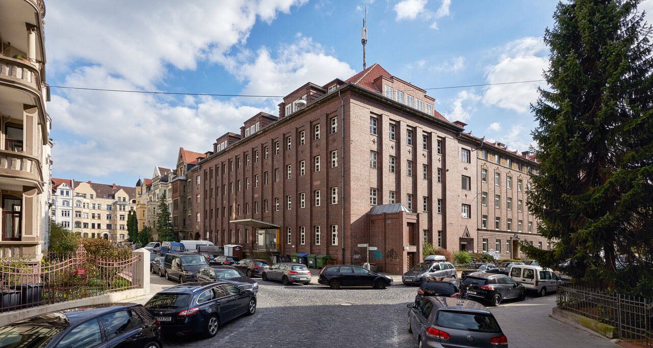 Außenanschsicht des Gebäudes in der Gabelsberger Straße