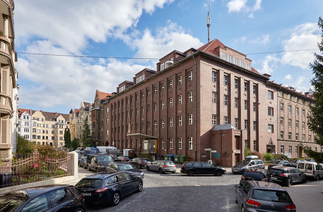 Außenanschsicht des Gebäudes in der Gabelsberger Straße